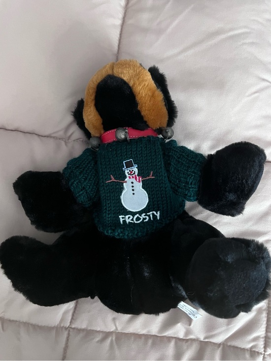 Other - Plush Rottweiler Stuffed Animal with Green 'Frosty' Sweater